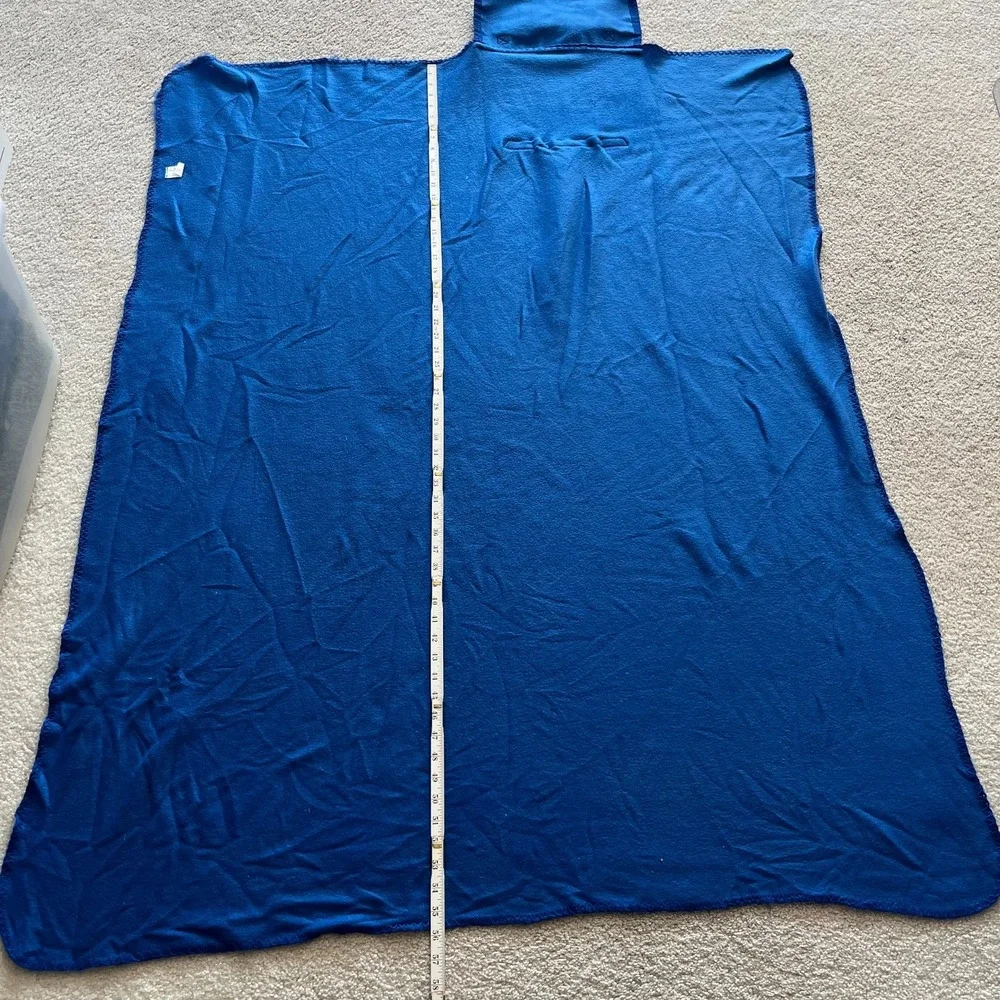 Children's Wisconsin Fleece Travel Blanket Blue Roll Up Picnic Stadium Outdoor